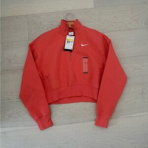 Nike New Women's Coral Half-Zip Sweatshirt
